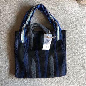 Ecofi felt and ribbon convertible clutch tote